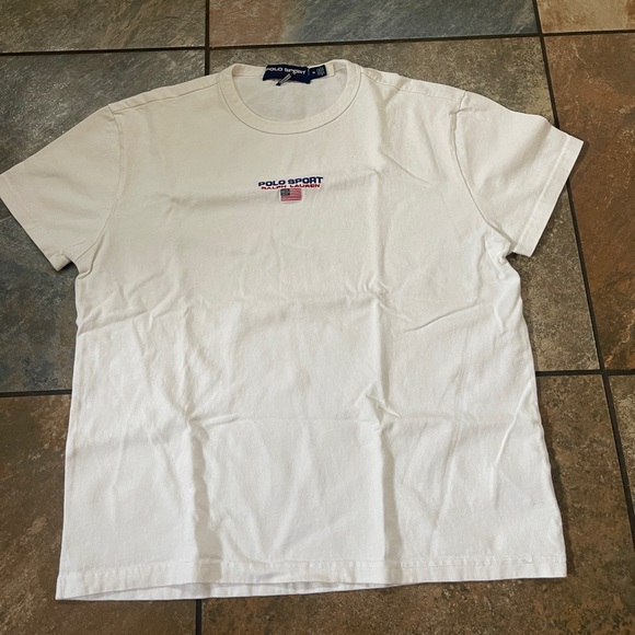 Cropped white Polo Ralph Lauren Tee - Picture 1 of 1